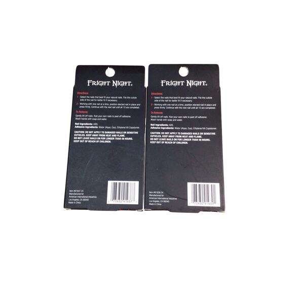 Fright Night By Ardell Halloween Press On Pre Glued Nails 24 ct Lot Of 2 - Picture 3 of 4